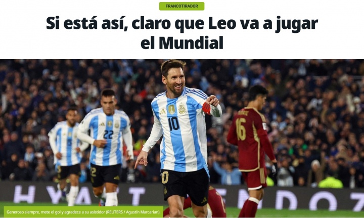 米乐m6yy易游-奥莱报：世界还未准备接受梅西退役，按此状态明年世界杯必有他在